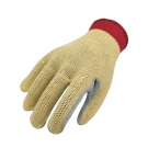 思卫尔L106黄色10针芳纶贴牛皮掌面阻燃防割手套