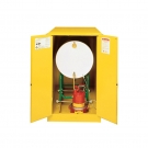 Justrite杰斯瑞特8993201卧式圆桶存储柜带有引导圆桶架55加仑