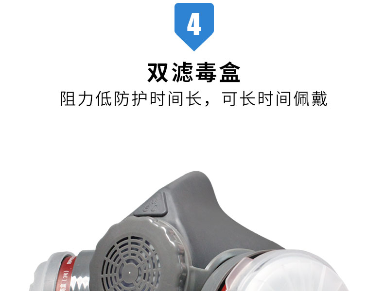 思创ST-M60G-1B硅胶半面罩防毒面具图片9
