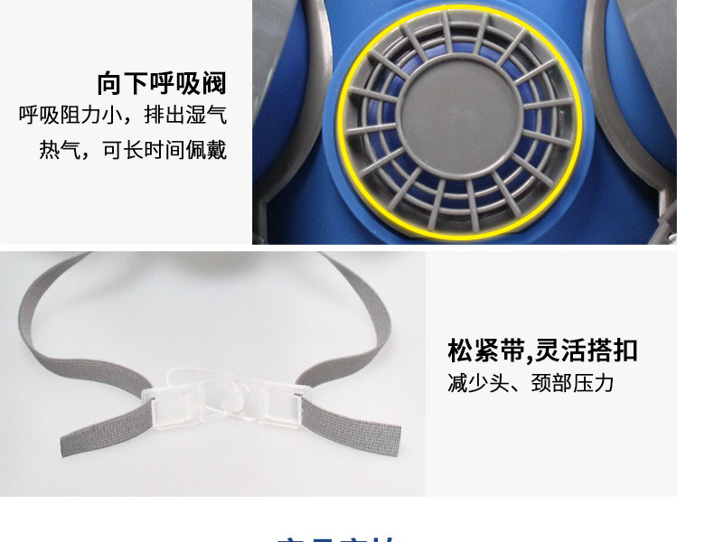 思创ST-M60G-1B硅胶半面罩防毒面具图片14