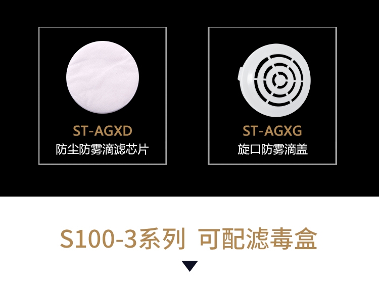 思创ST-S100-3硅胶全面罩防毒面具图片12
