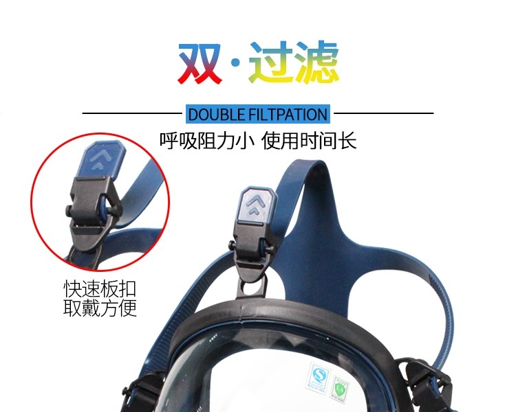 思创ST-S100X-3橡胶全面罩防毒面具图片7