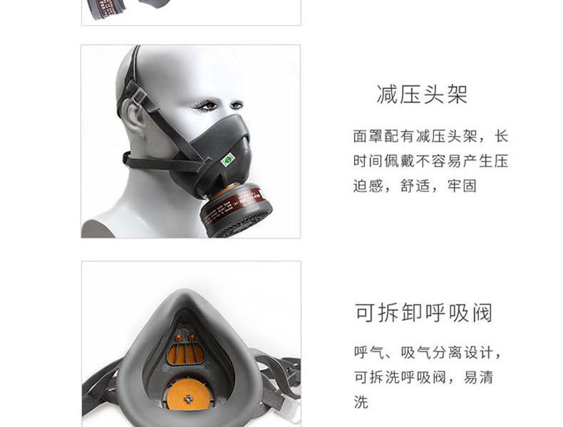 思创ST-FDB橡胶半面罩防毒面具图片5