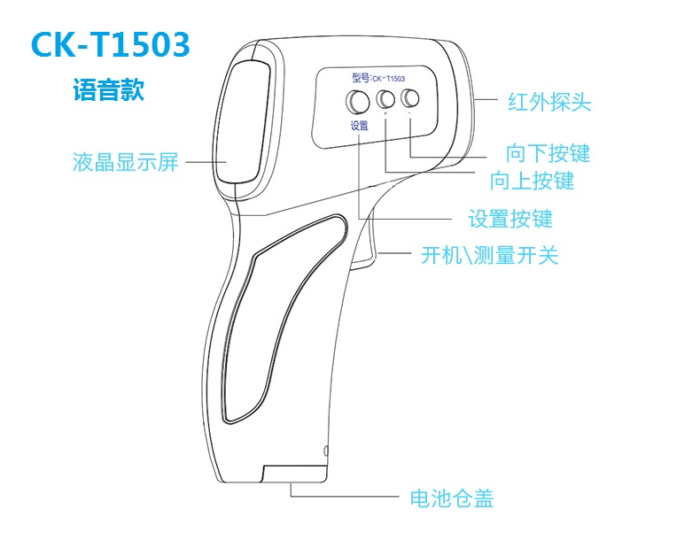 长坤CK-T1501非接触式红外体温计图片8