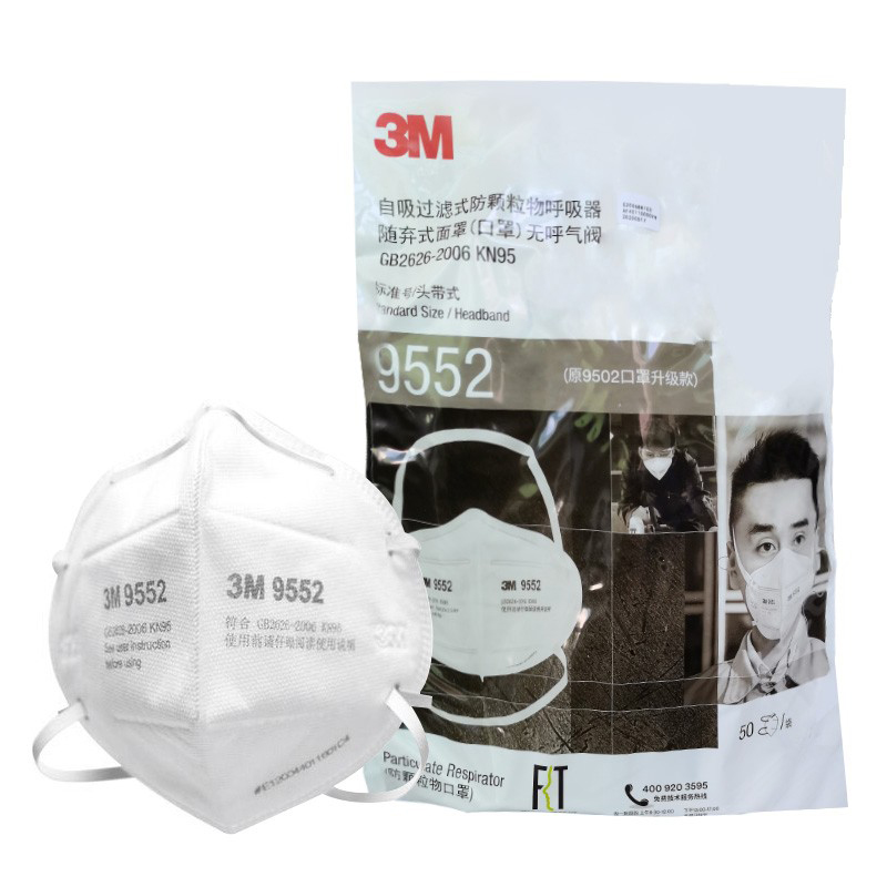3M9552折叠式防颗粒物防尘口罩图片