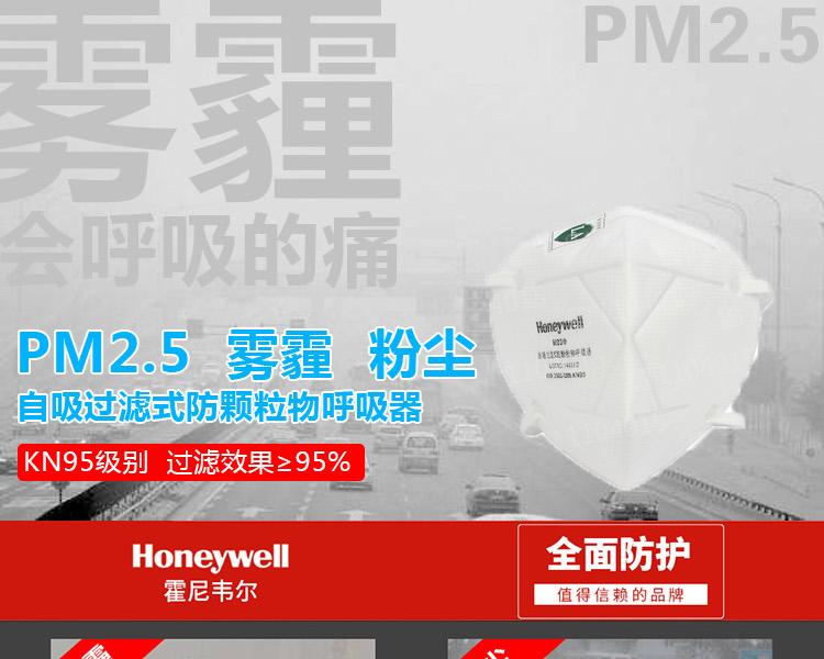 Honeywell霍尼韦尔H1009301 H9301 KN95折叠式耳带式环保装防尘口罩图片1