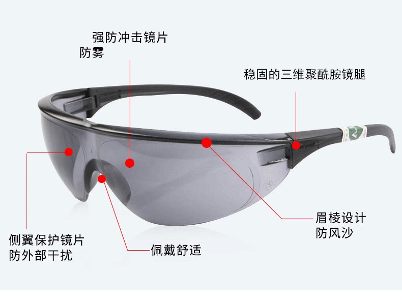 Honeywell霍尼韦尔1005986M100流线型防雾防刮擦防护眼镜图片5