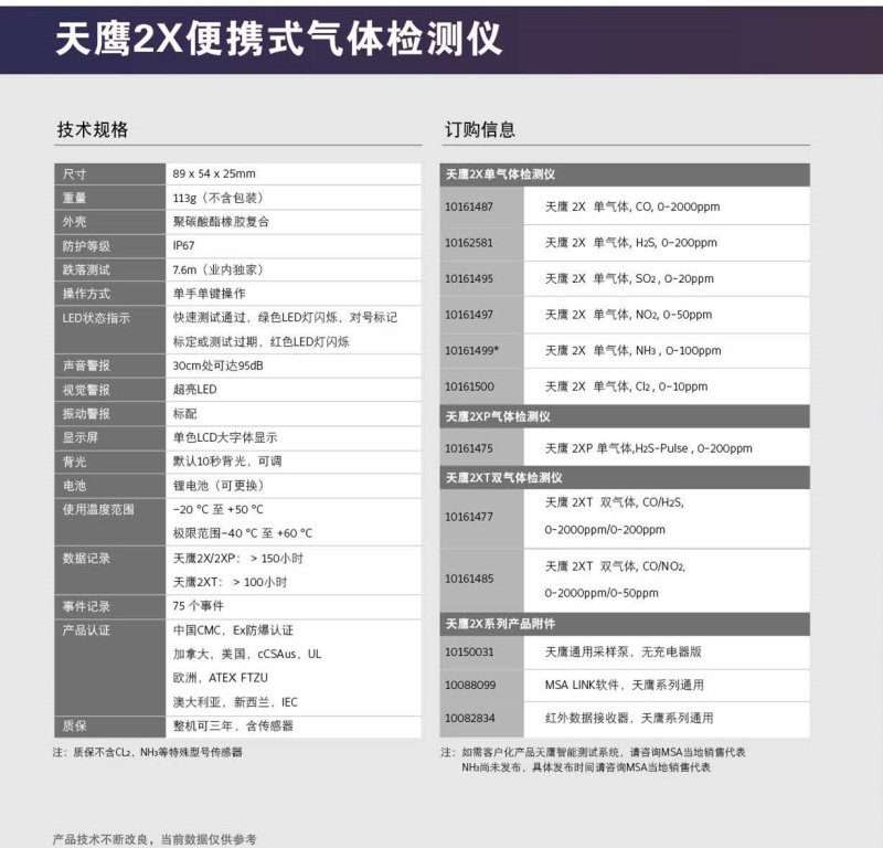 梅思安10161480 (进口版）天鹰 2XT双气体检测仪图4