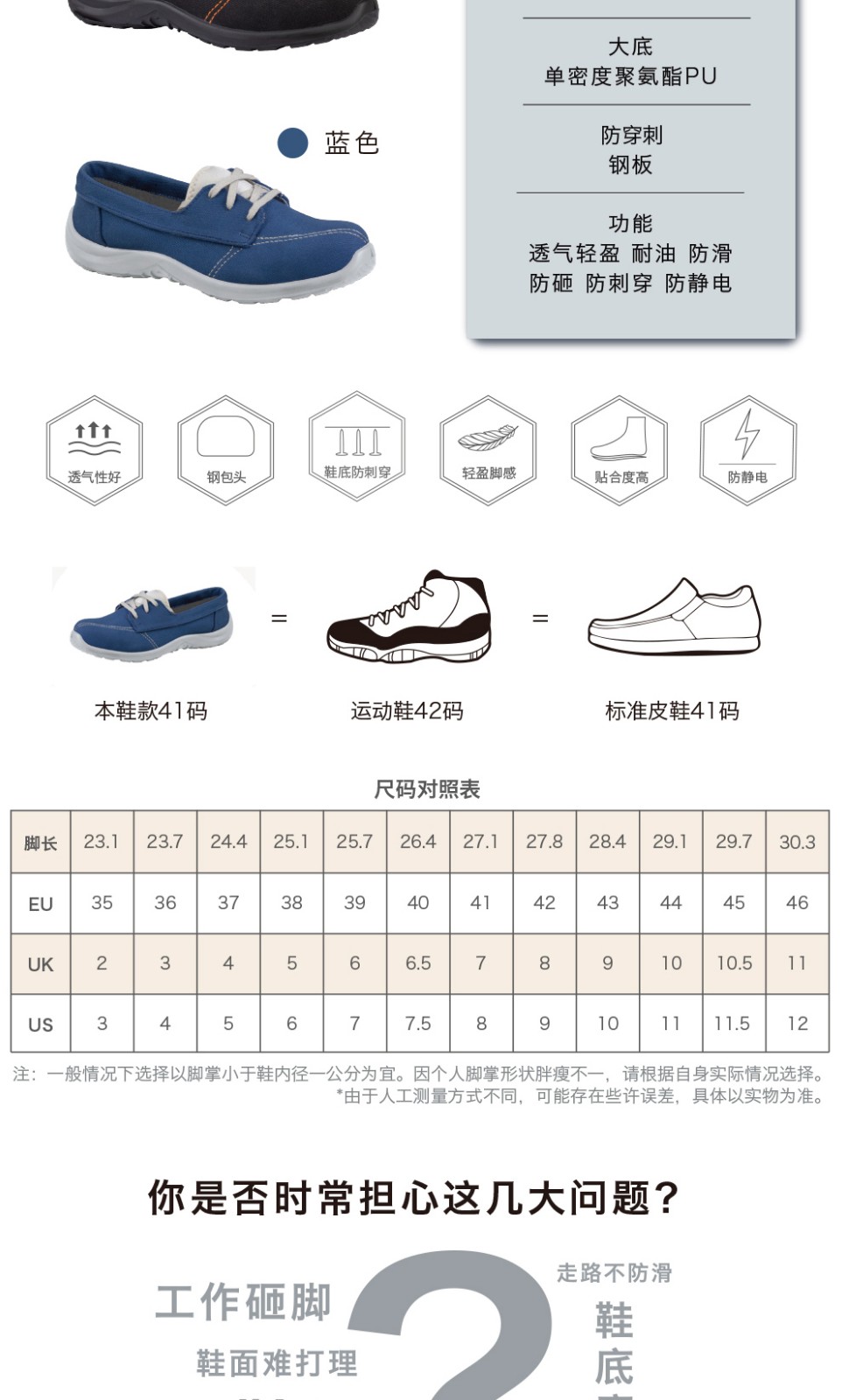 代尔塔301347低帮防砸防静电安全鞋图2