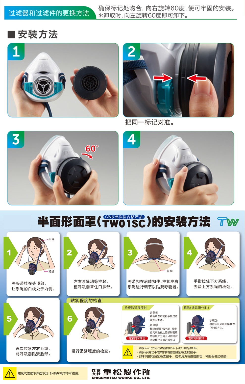 重松TW01SC防毒面具图片8