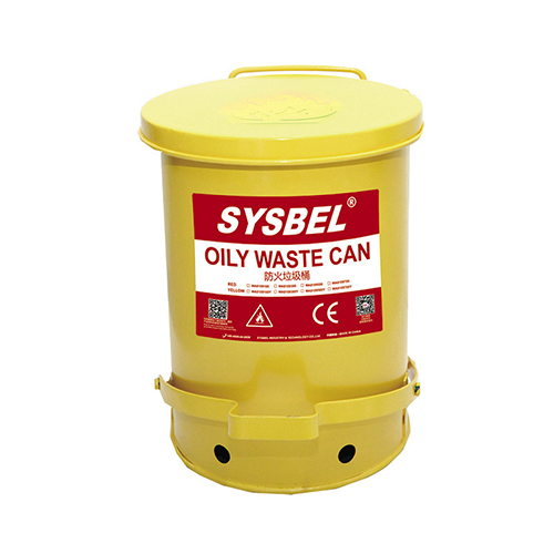 西斯贝尔WA8109100Y黄色防火垃圾桶图片