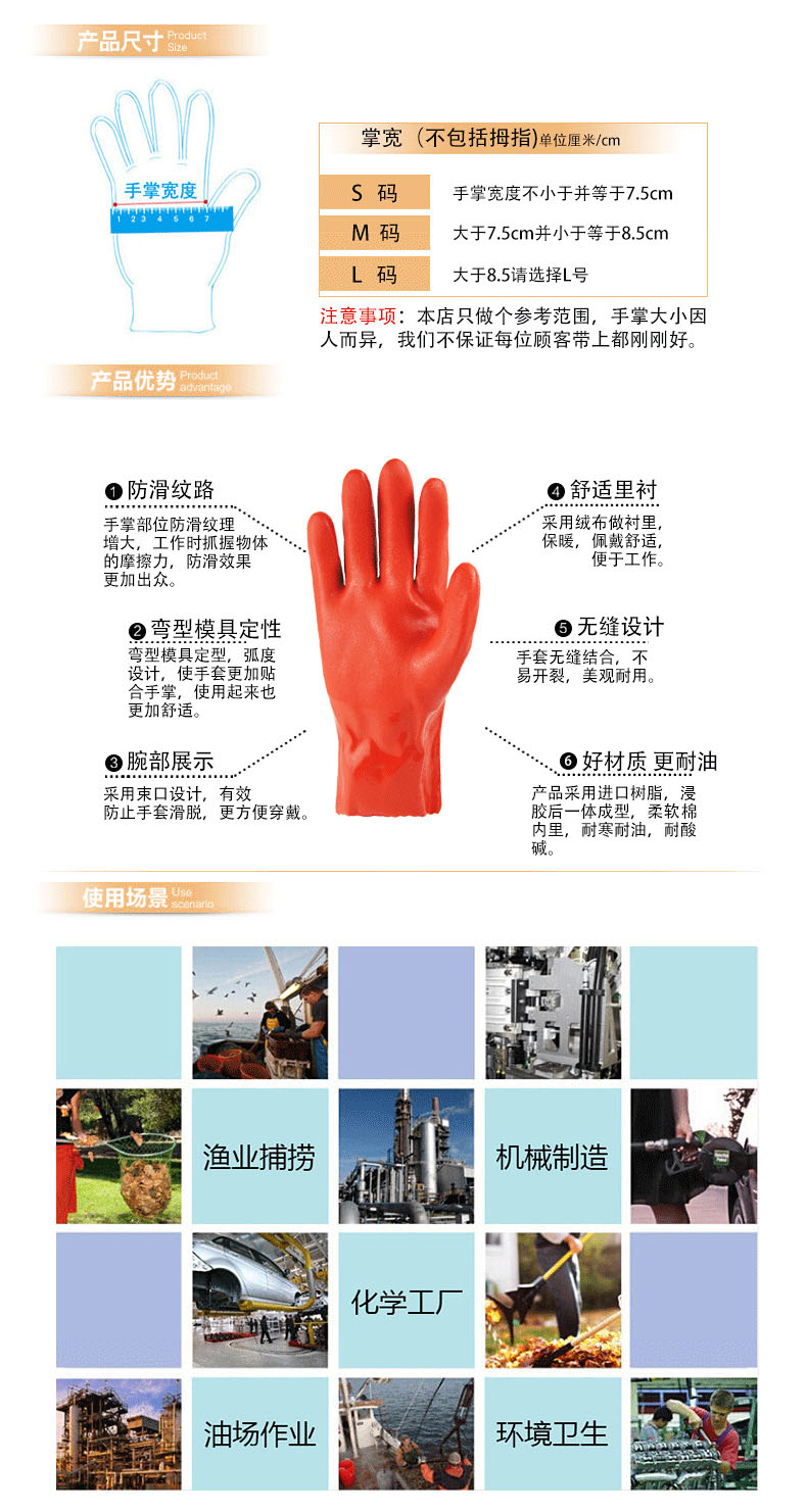 博尔格508耐油劳保手套图3