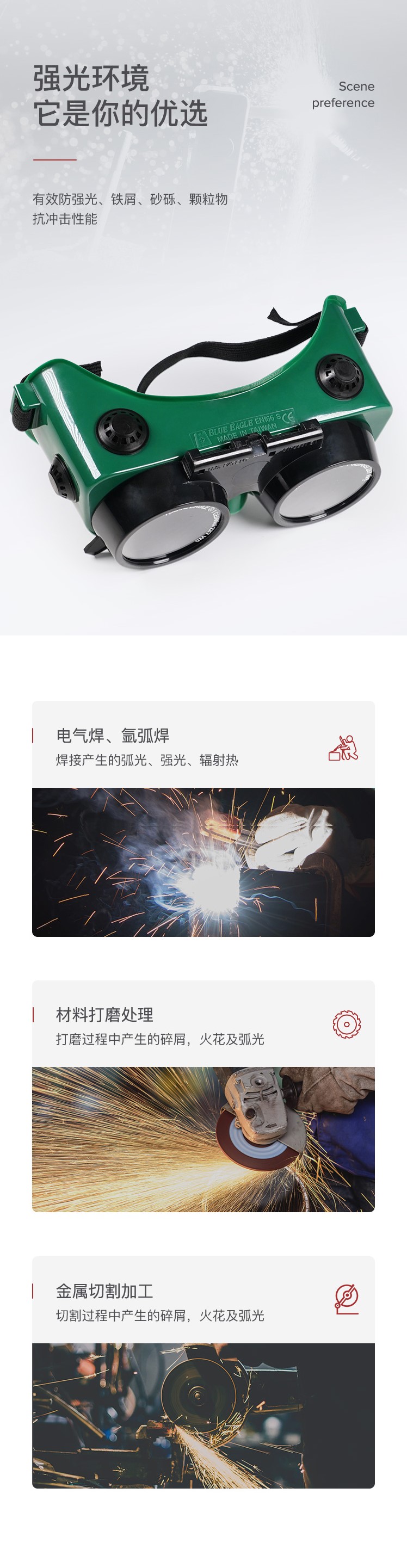 蓝鹰GW250可掀式电焊眼镜图片3