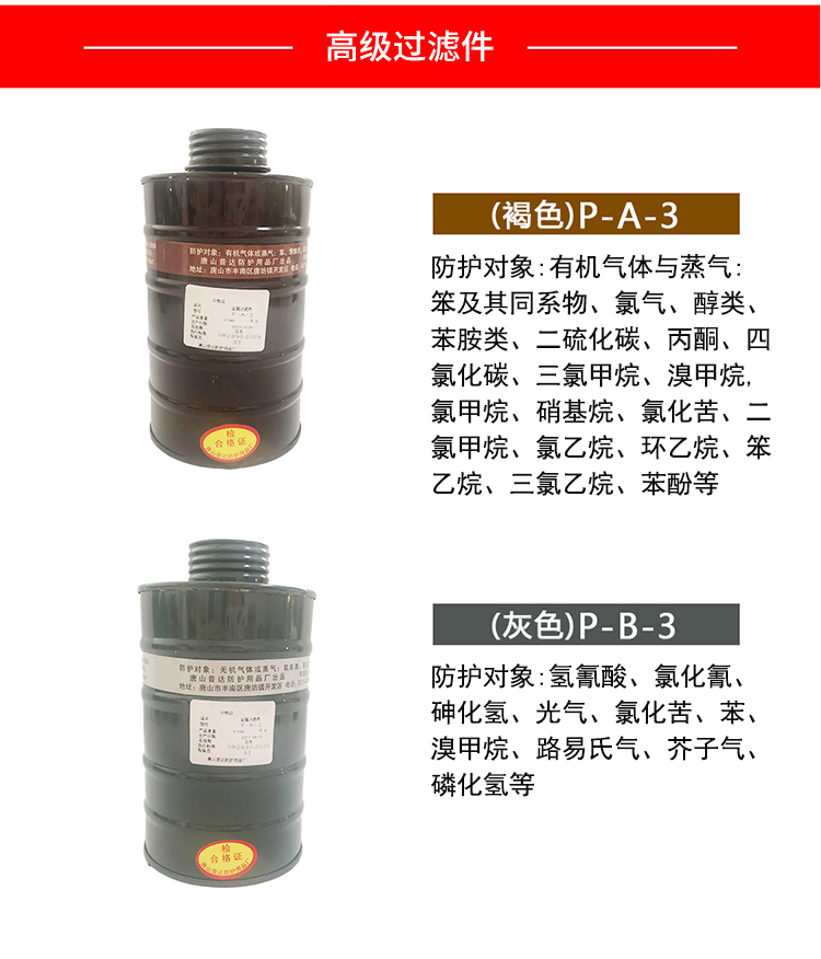 普达P-CO-3 5号滤毒罐图1