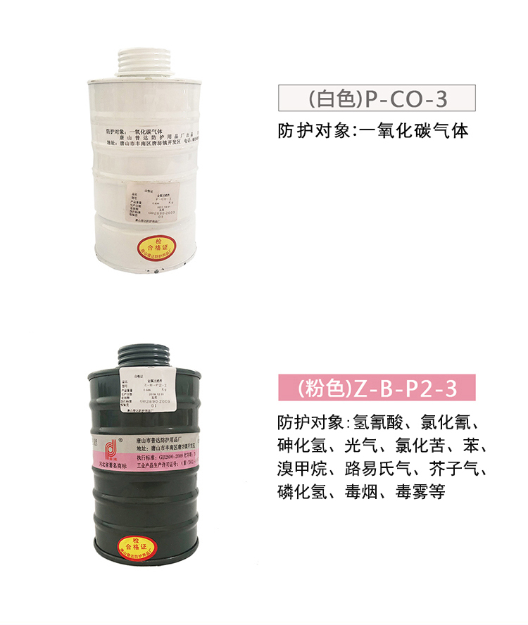 普达P-CO-3 5号滤毒罐图2