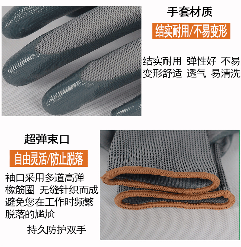 星宇N528尼龙丁腈劳保手套图片5