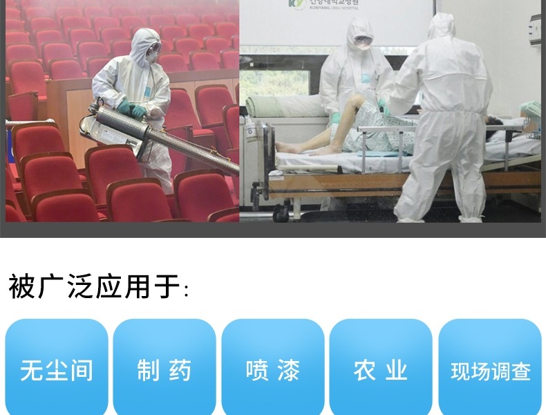 微护佳MG2000WH20-B-99-157-02白色标准型有帽连体防护服图片10