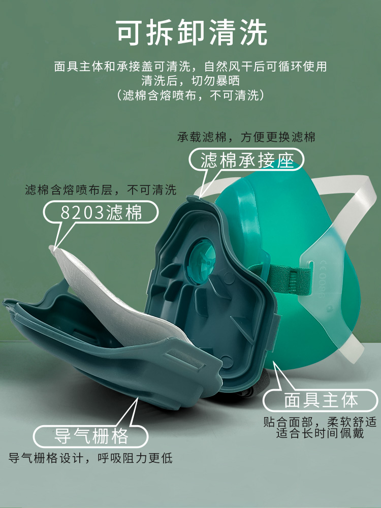 保为康8200过滤式防尘面具图片1