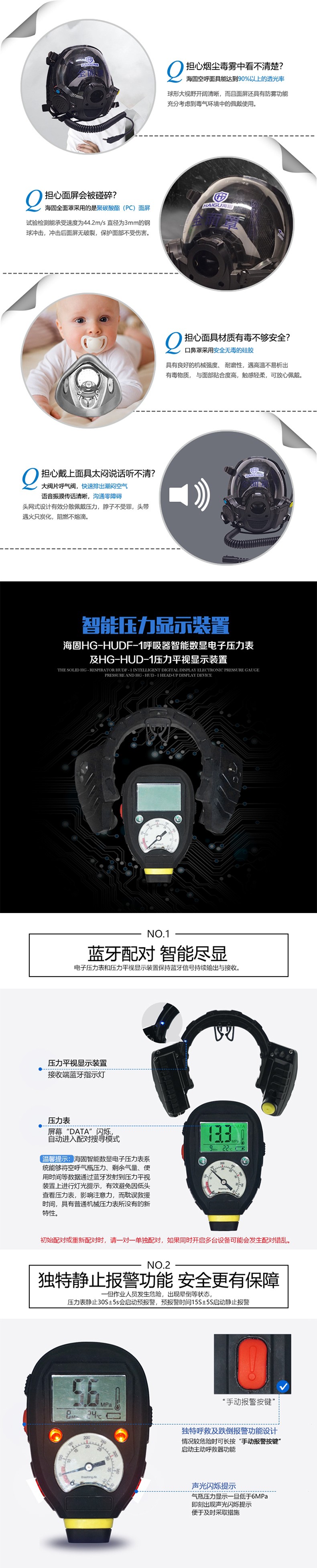 海固RHZKF6.8/30 多功能正压式空气呼吸器 远程通讯+抬头显示+快充装置图片2
