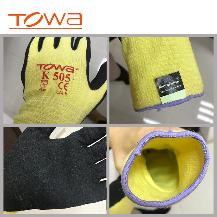 TOWA K-505丁腈涂掌耐磨防割手套图片2