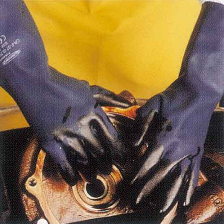 羿科60600705 CR-F-07防化氯丁橡胶和天然乳胶混合手套图片