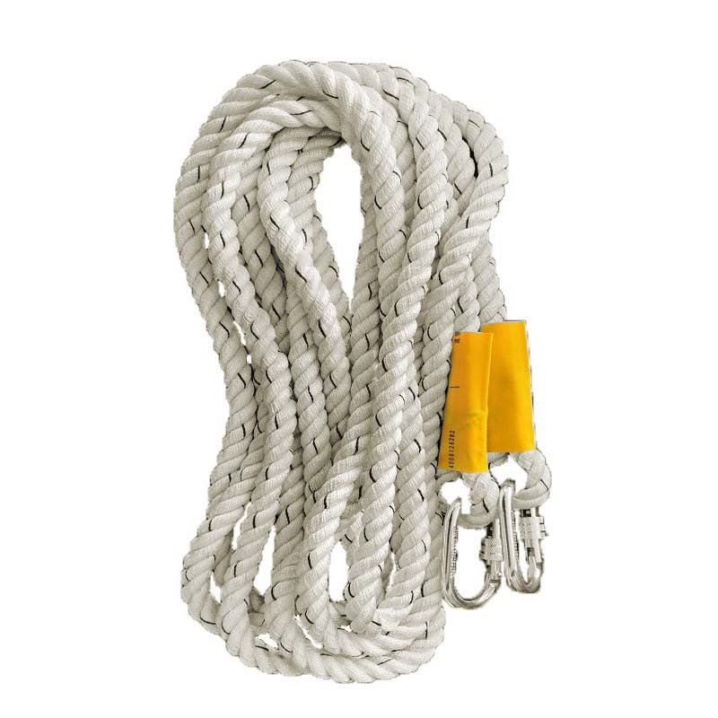 建钢丙纶三股绳双小钩30米安全绳图片