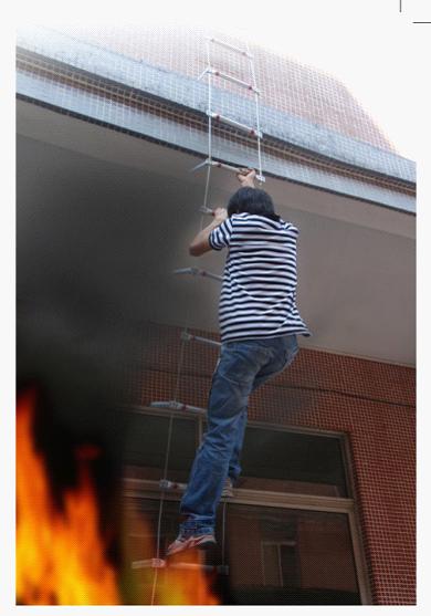 友安科技Ht10消防应急钢丝绳救生软梯图片