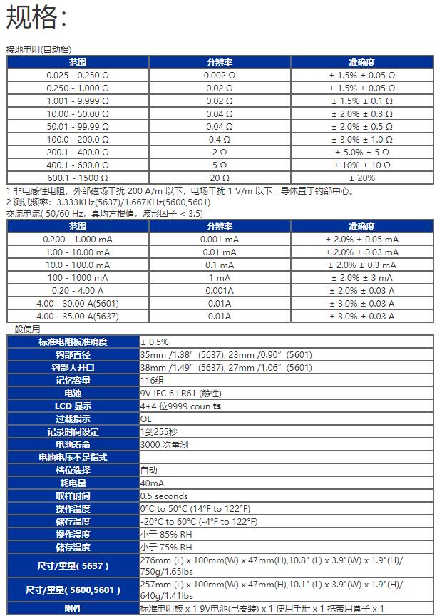 台湾泰仕PROVA-5601钳式接地电阻测试仪图片2