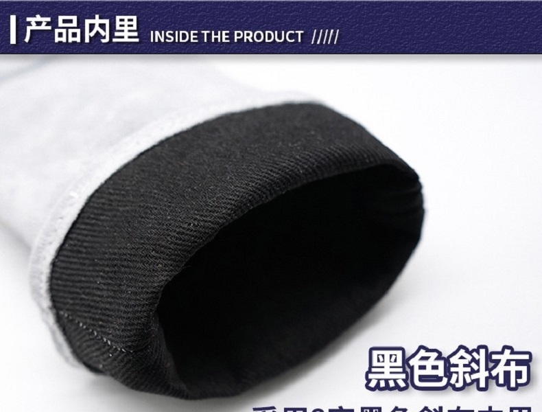 焊兽4154P原色二层拇指加条焊接手套图片2