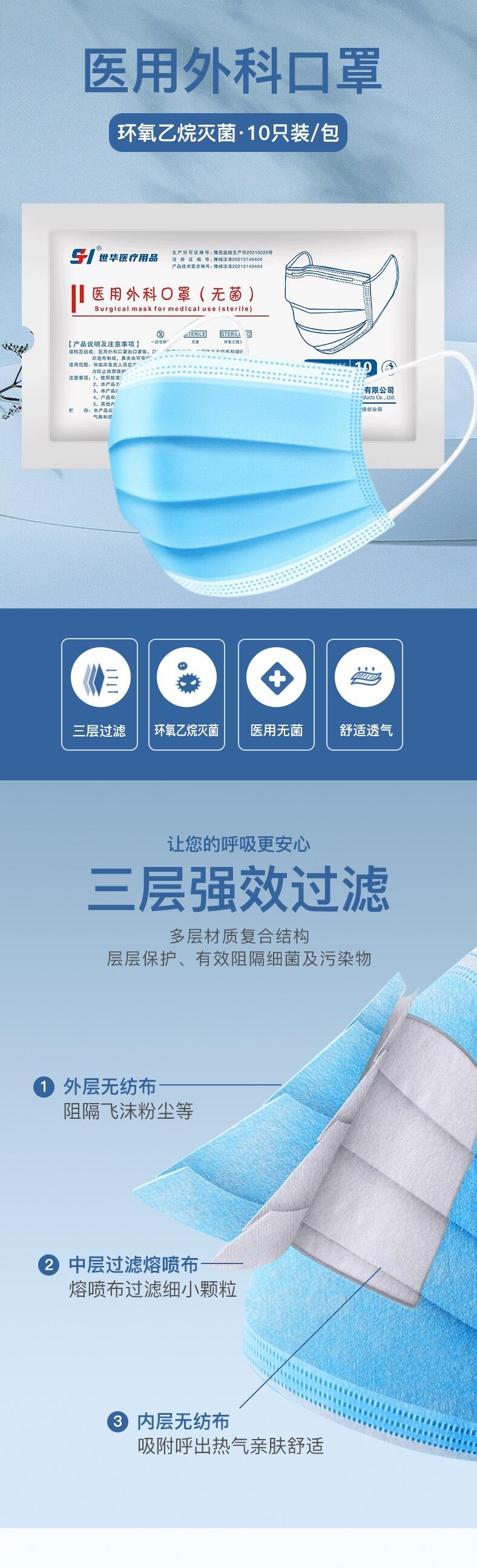 富瑞德儿童无菌医用外科口罩图片1