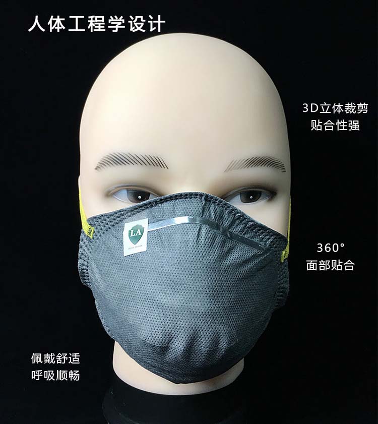 耐呗斯NBS9535VCP活性炭带阀罩防尘口罩图片2