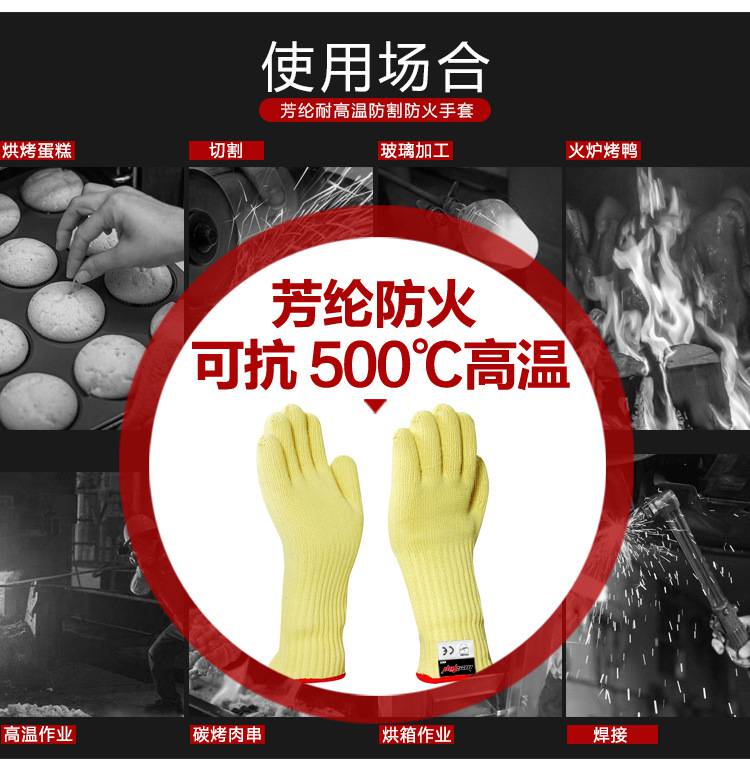 bestop倍护B4035芳纶阻燃防割耐高温手套图片1
