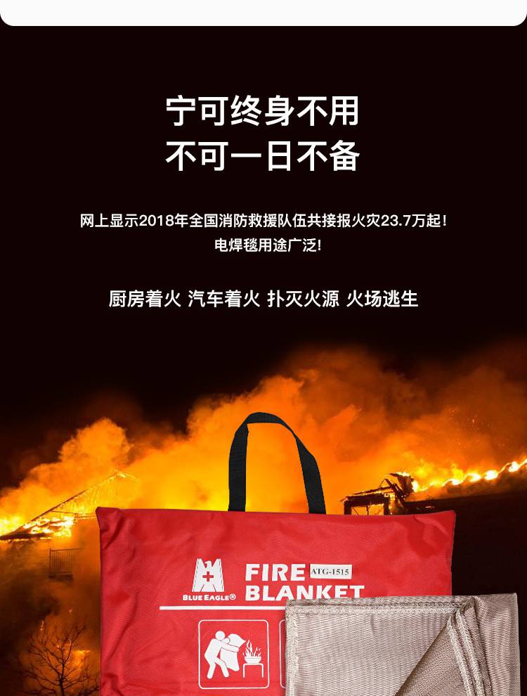 蓝鹰ATG1515逃生灭火毯图片4