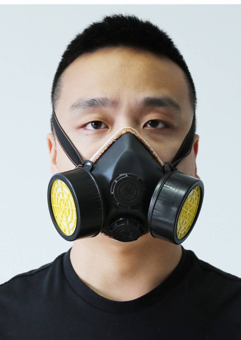 蓝鹰NP306橡胶双滤盒半面罩防毒面具图片14