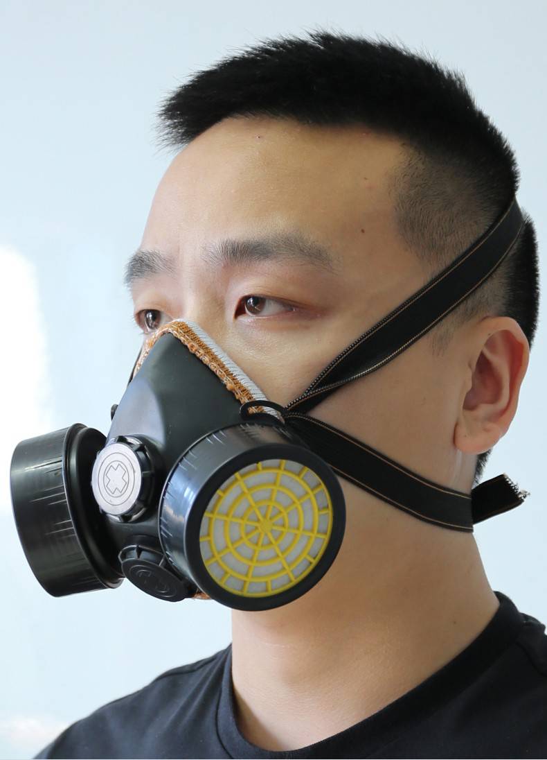 蓝鹰NP306橡胶双滤盒半面罩防毒面具图片15