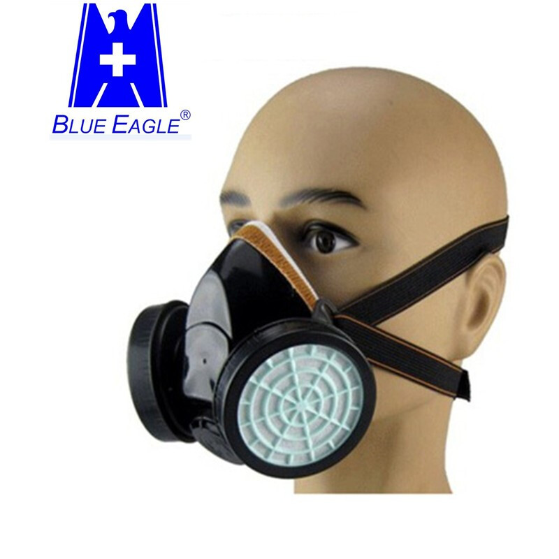 蓝鹰NP304橡胶双滤盒半面罩防毒面具图片2