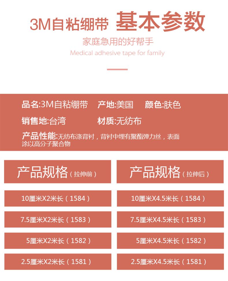 3M1582自我粘缠外科胶带图片3