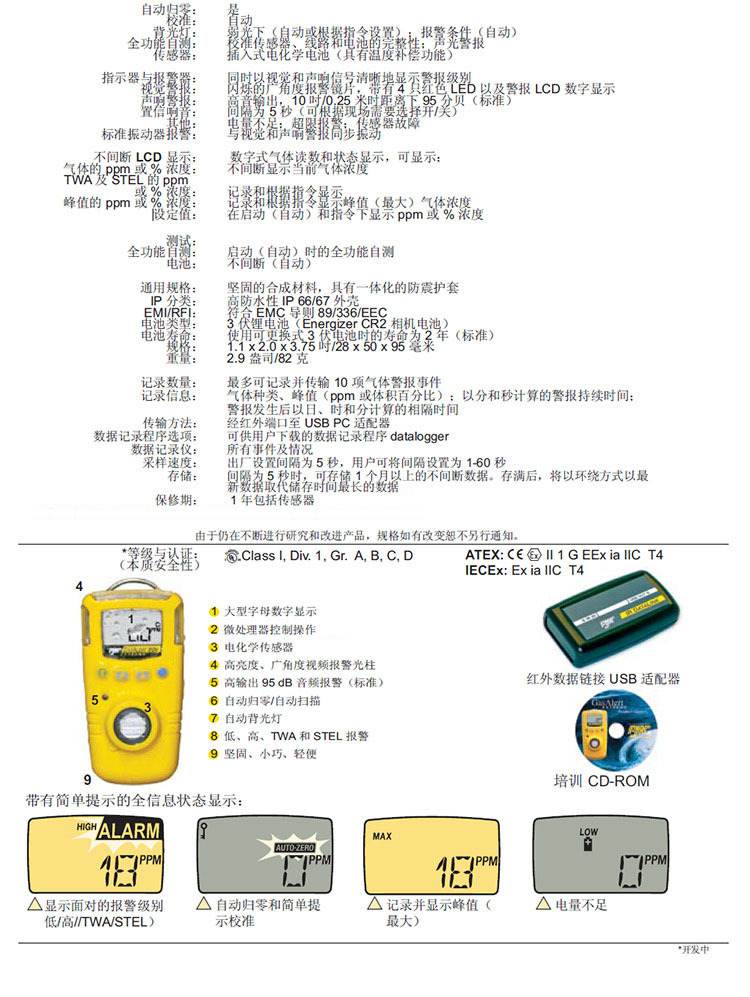 BW GAXT-A2-DL便携式单一氨气气体检测仪图片2