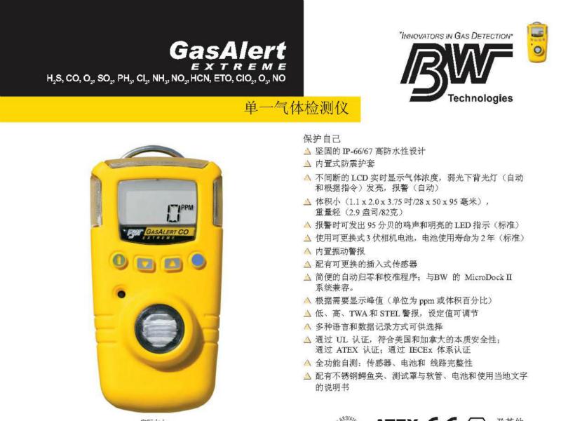 BW GAXT-G-DL便携式单一臭氧气体检测仪图片1