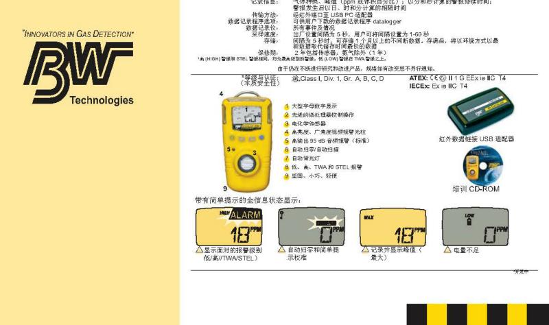 BW GAXT-G-DL便携式单一臭氧气体检测仪图片4