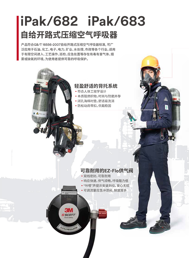 3M iPak/682自给开路式压缩空气呼吸器