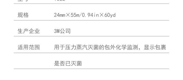 3M1322压力蒸汽灭菌指示胶带图片5