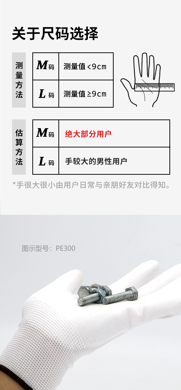 恒辉PM300薄款PU尼龙劳保手套图片6