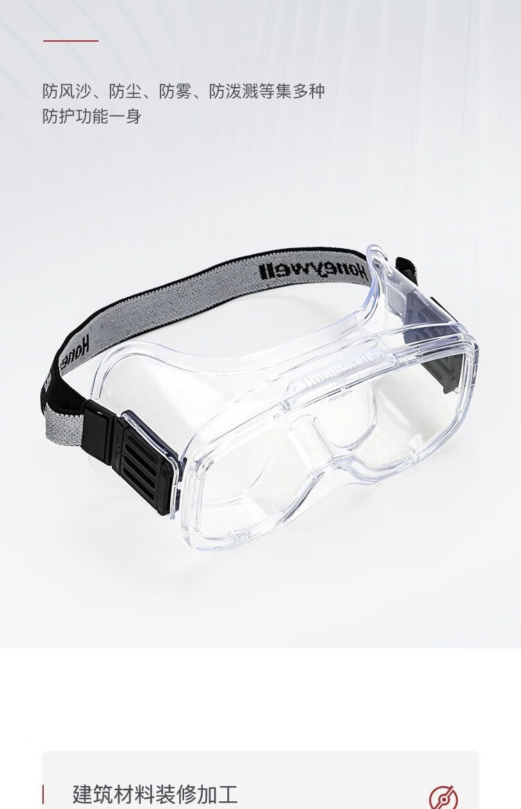 霍尼韦尔200500 LG200A透明防雾护目镜镜片图片7