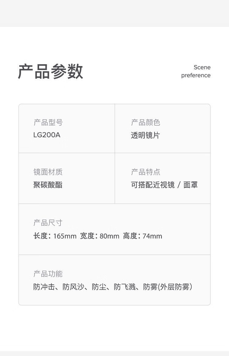 霍尼韦尔200500 LG200A透明防雾护目镜镜片图片12