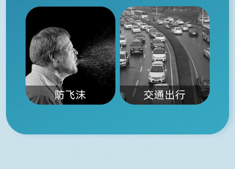 麦特瑞9900 KN95折叠耳挂头戴式双用防尘口罩图片6