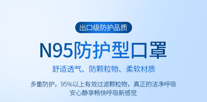 定和DH9515耳带式活性炭KN95防尘口罩1