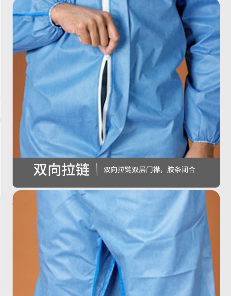 雷克兰ES428白色带帽连体防护服图片4