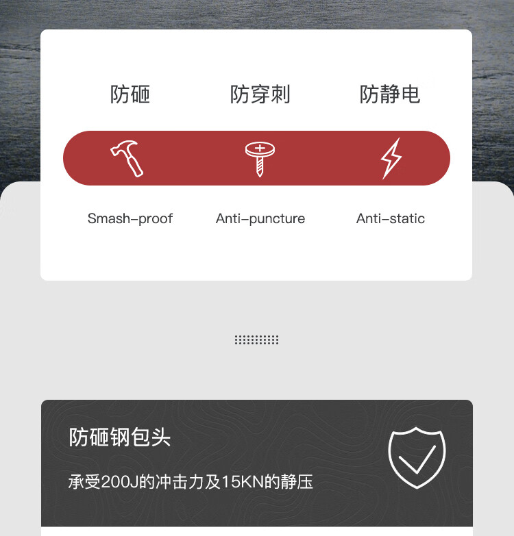 Honeywell霍尼韦尔SHQ323502 Q3防砸防刺穿防静电安全鞋7