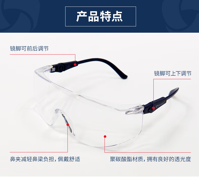 麦迪康2999防飞溅防护眼镜图片3
